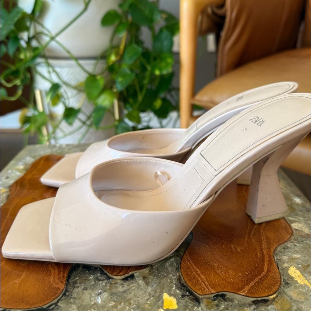 Zara, size 38, light blush pink heels